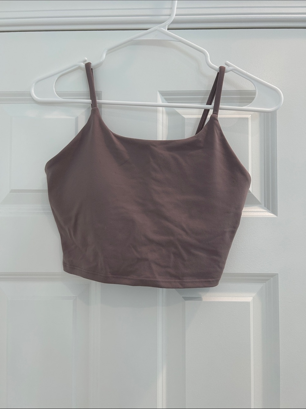 Women's Mauve Workout Tank with built-in bra